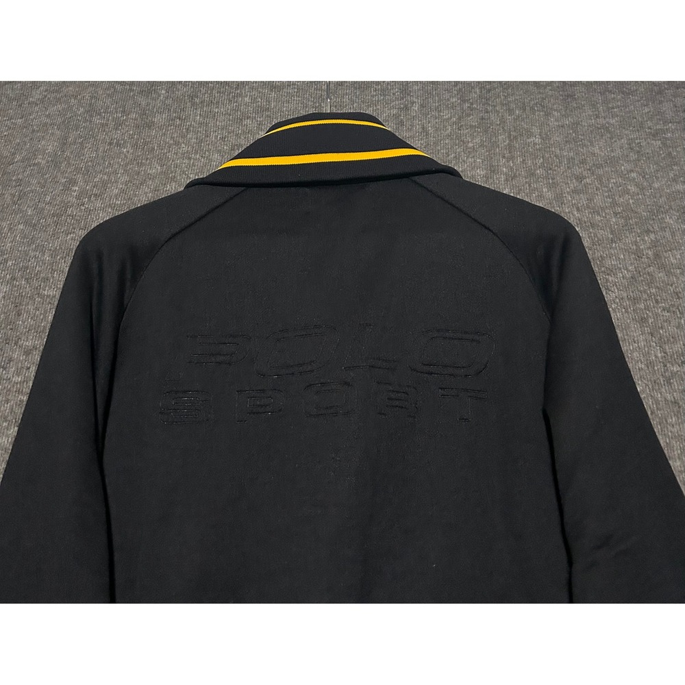 Polo sport Ralph Lauren track jacket black  striped size XL full zip vintage
